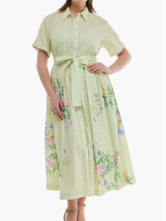 Taylor Dresses & Skirts - Taylor Light Green Floral Dress. NWT